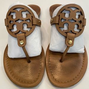 Tory Burch tumbled leather Miller in royal Tan